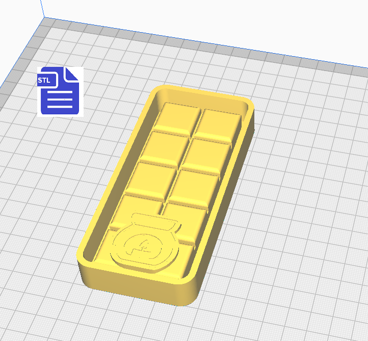 Wax Burner Snap Bar Silicone Mold Housing STL File - for 3D printing - FILE ONLY