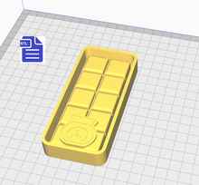 Load image into Gallery viewer, Wax Burner Snap Bar Silicone Mold Housing STL File - for 3D printing - FILE ONLY