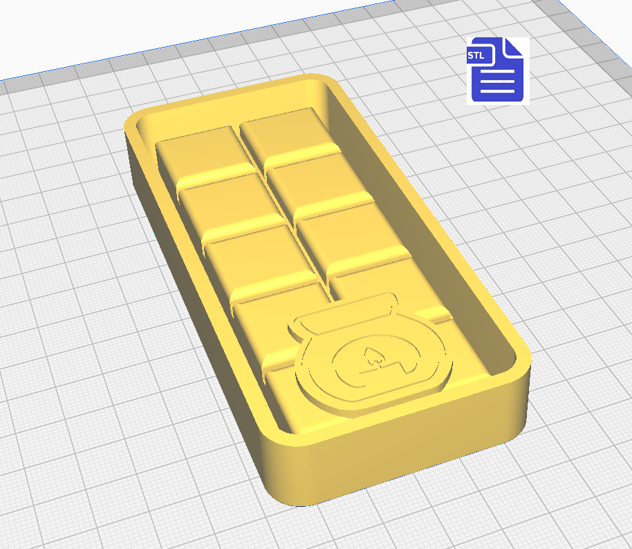Wax Burner Snap Bar Silicone Mold Housing STL File - for 3D printing - FILE ONLY