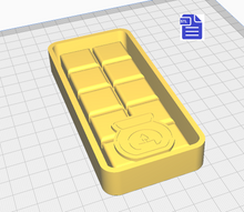 Load image into Gallery viewer, Wax Burner Snap Bar Silicone Mold Housing STL File - for 3D printing - FILE ONLY