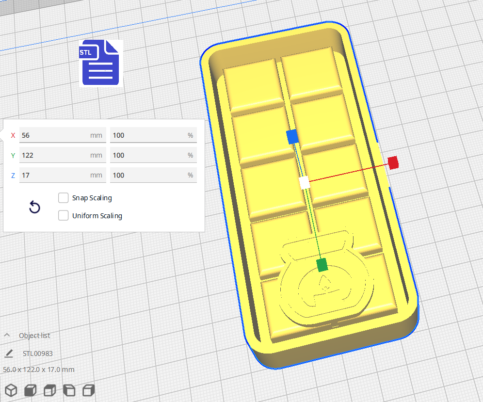 Wax Burner Snap Bar Silicone Mold Housing STL File - for 3D printing - FILE ONLY