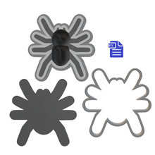 Load image into Gallery viewer, 3pc Spider Bath Bomb Mold STL File - for 3D printing - FILE ONLY