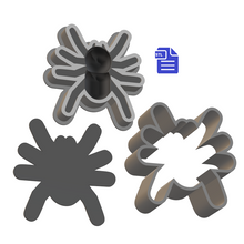 Load image into Gallery viewer, 3pc Spider Bath Bomb Mold STL File - for 3D printing - FILE ONLY