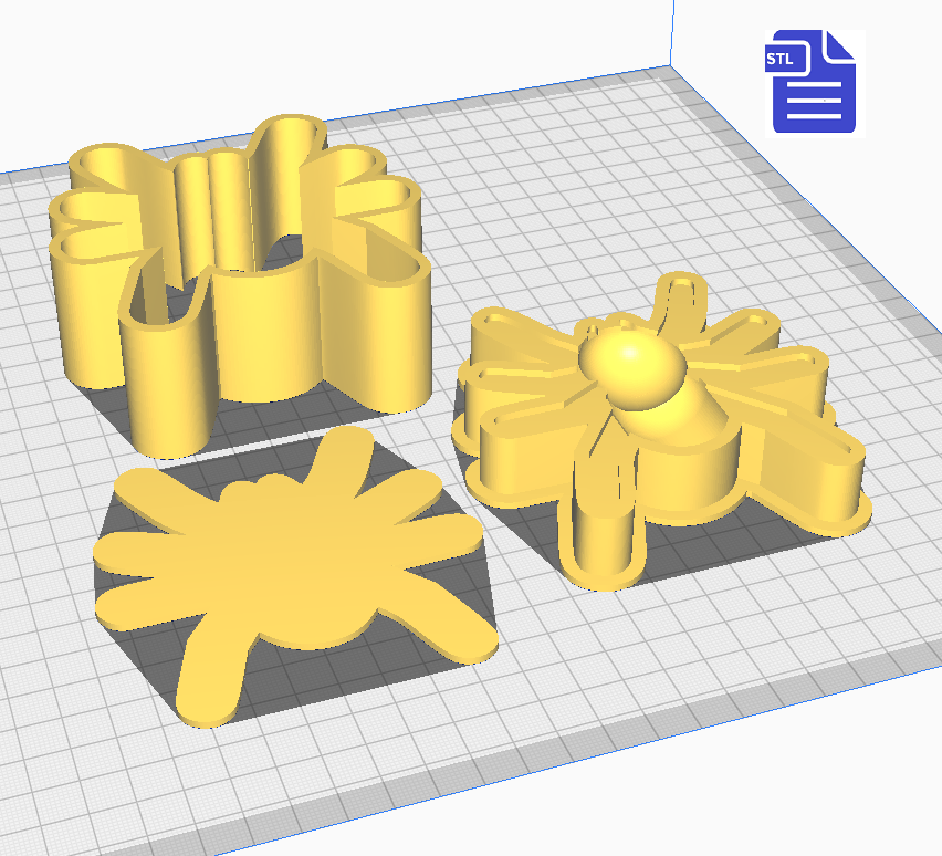 3pc Spider Bath Bomb Mold STL File - for 3D printing - FILE ONLY - The Crafts and Glitter Shop