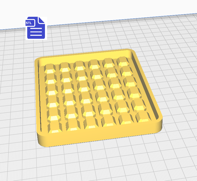 Gem Tray Silicone Mold Housing STL File - FILE ONLY - digital download - The Crafts and Glitter Shop