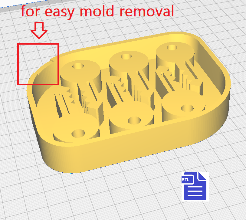 Key Silicone Mold Housing STL File - for 3D printing - FILE ONLY - The Crafts and Glitter Shop