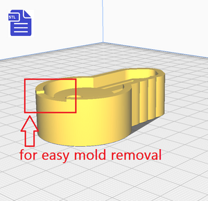 Key Silicone Mold Housing STL File - for 3D printing - FILE ONLY