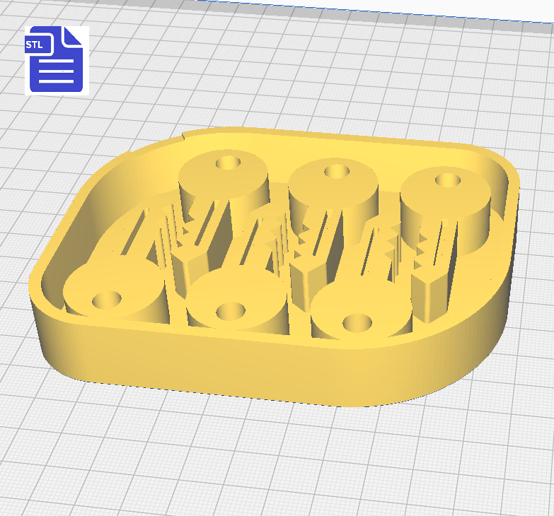 Key Silicone Mold Housing STL File - for 3D printing - FILE ONLY - The Crafts and Glitter Shop