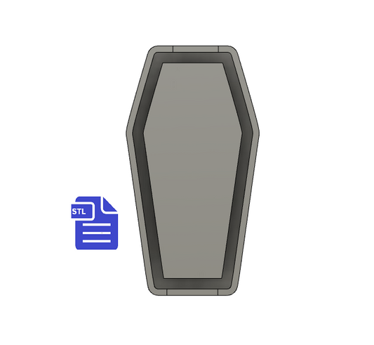 Coffin Silicone Mold Housing STL File - for 3D printing - FILE ONLY - The Crafts and Glitter Shop