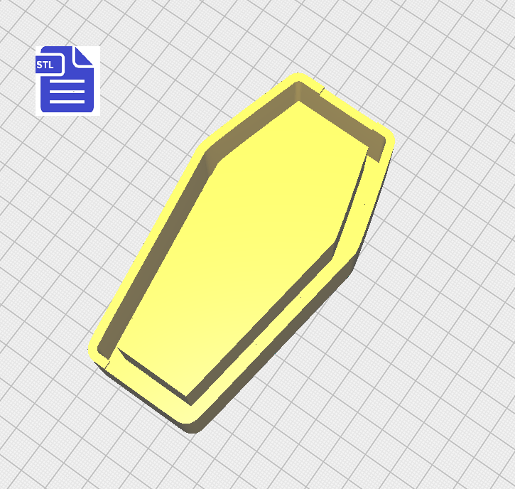 Coffin Silicone Mold Housing STL File - for 3D printing - FILE ONLY - The Crafts and Glitter Shop