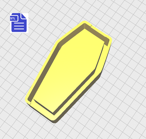 Coffin Silicone Mold Housing STL File - for 3D printing - FILE ONLY