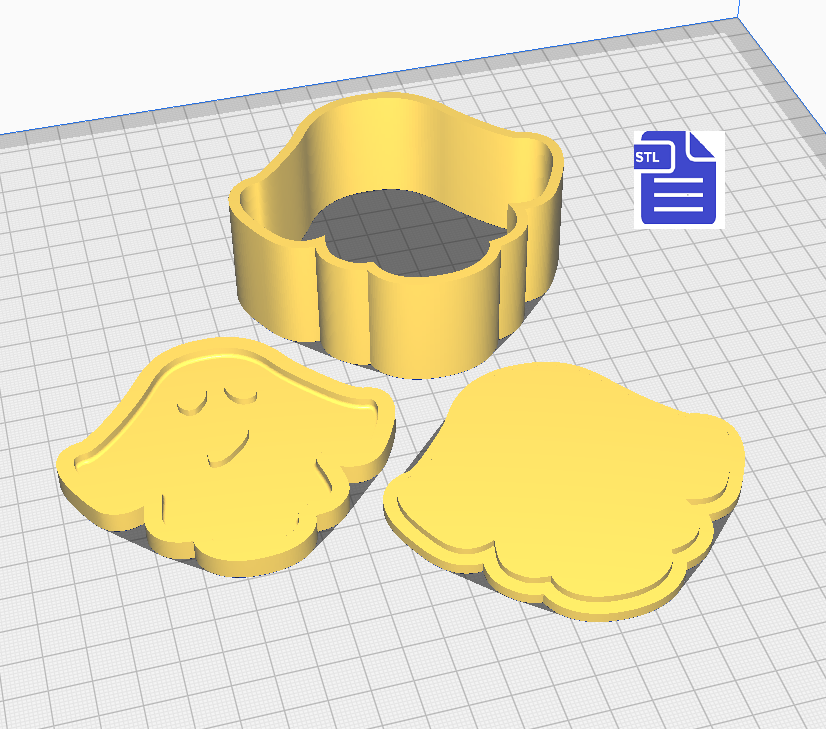 3pc Ghost Bath Bomb Push Mold STL File - for 3D printing - FILE ONLY - The Crafts and Glitter Shop