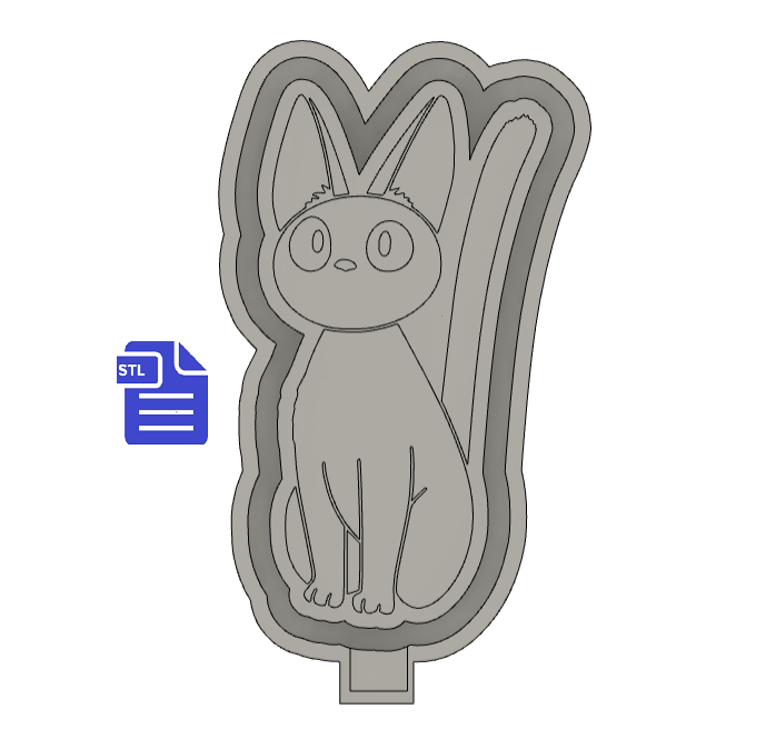 Jiji Cat Freshie Silicone Mold Housing STL Files - for 3D printing - FILE ONLY - The Crafts and Glitter Shop
