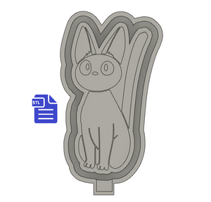 Jiji Cat Freshie Silicone Mold Housing STL Files - for 3D printing - FILE ONLY