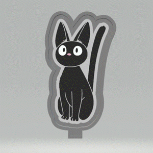 Jiji Cat Freshie Silicone Mold Housing STL Files - for 3D printing - FILE ONLY