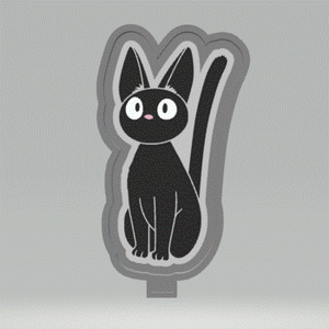 Jiji Cat Freshie Silicone Mold Housing STL Files - for 3D printing - FILE ONLY