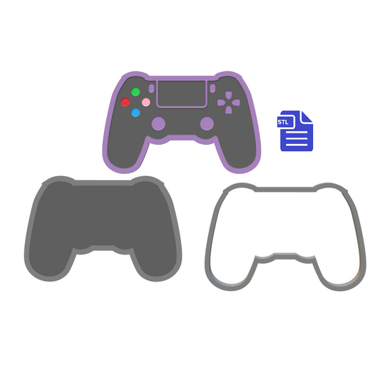 3pc PlayStation Controller Bath Bomb Mold STL File - for 3D printing - FILE ONLY - The Crafts and Glitter Shop