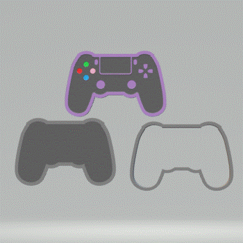 3pc PlayStation Controller Bath Bomb Mold STL File - for 3D printing - FILE ONLY - The Crafts and Glitter Shop