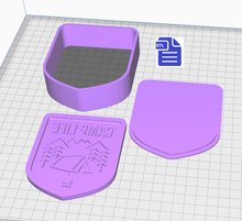 Load image into Gallery viewer, 3pc Camp Life Bath Bomb Mold STL File - for 3D printing - FILE ONLY