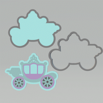 3pc Carriage Bath Bomb Mold STL File - for 3D printing - FILE ONLY - The Crafts and Glitter Shop
