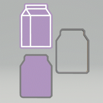 3pc Milk Carton Bath Bomb Mold STL File - for 3D printing - FILE ONLY - The Crafts and Glitter Shop