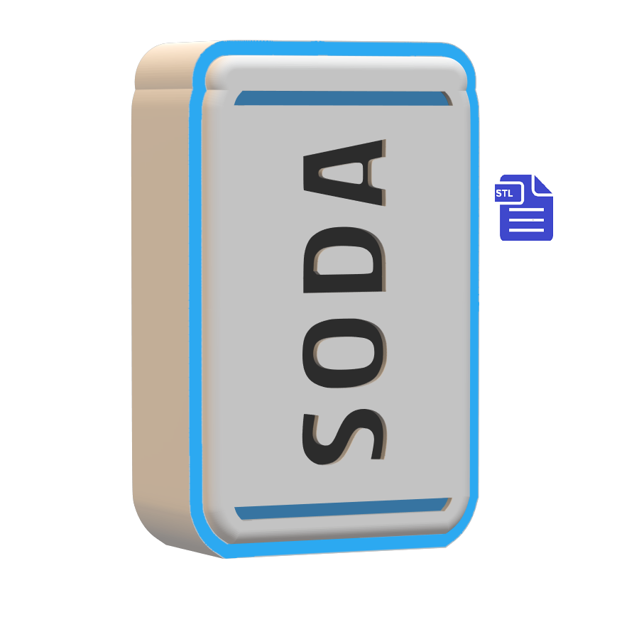 3pc Soda Can Bath Bomb Mold STL File - for 3D printing - FILE ONLY - The Crafts and Glitter Shop