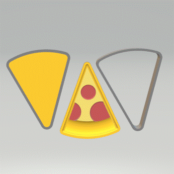 3pc Pizza Slice Bath Bomb Mold STL File - for 3D printing - FILE ONLY - The Crafts and Glitter Shop