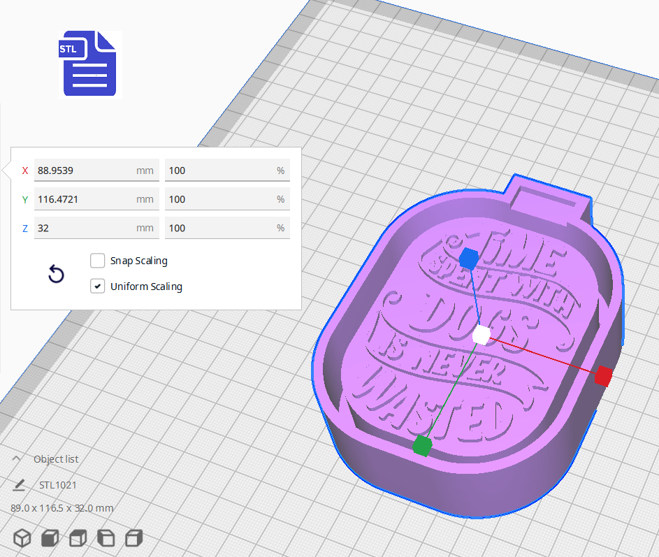 Time Spent with Dogs Silicone Mold Housing STL File - for 3D printing - FILE ONLY