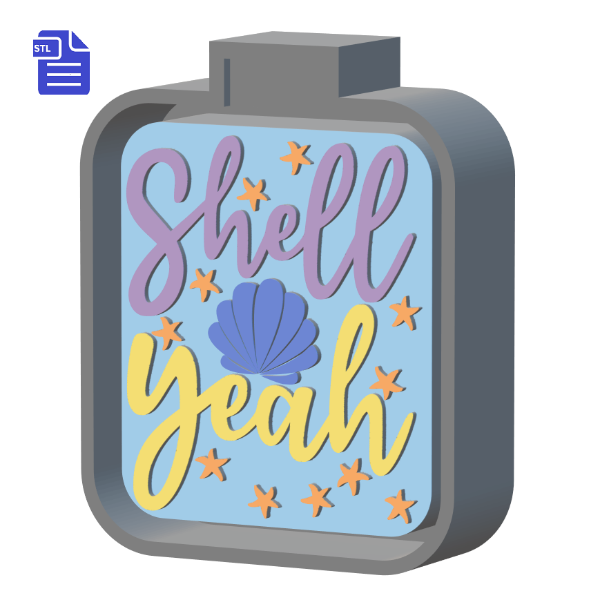 Shell Yeah Silicone Mold Housing STL File - for 3D printing - FILE ONLY - The Crafts and Glitter Shop