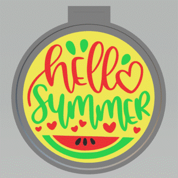Hello Summer Silicone Mold Housing STL File - for 3D printing - FILE ONLY - The Crafts and Glitter Shop
