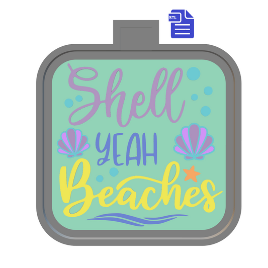 Shell Yeah Beaches Silicone Mold Housing STL File - for 3D printing - FILE ONLY - The Crafts and Glitter Shop
