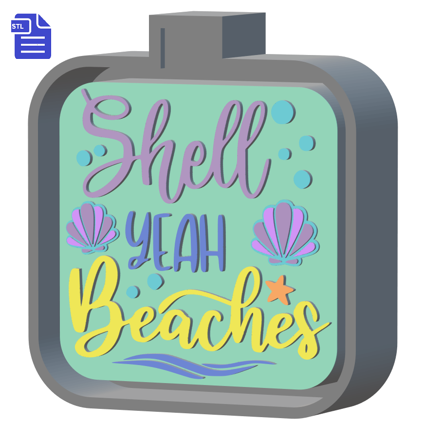 Shell Yeah Beaches Silicone Mold Housing STL File - for 3D printing - FILE ONLY - The Crafts and Glitter Shop