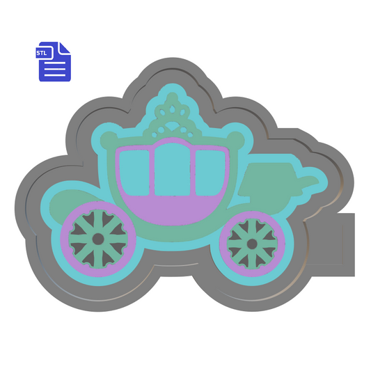 Carriage Silicone Mold Housing STL File - for 3D printing - FILE ONLY - The Crafts and Glitter Shop
