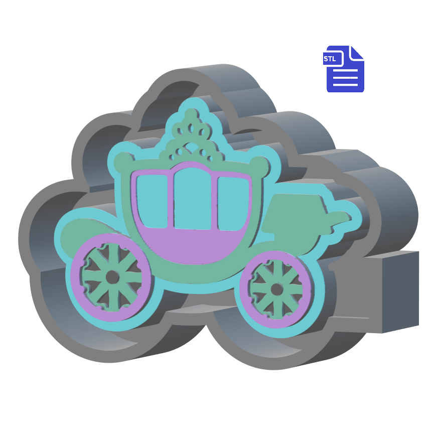 Carriage Silicone Mold Housing STL File - for 3D printing - FILE ONLY - The Crafts and Glitter Shop