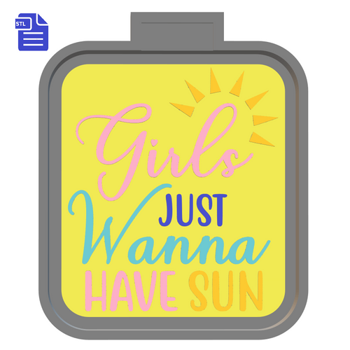 Girls Just Wanna Have Sun Silicone Mold Housing STL File - for 3D printing - FILE ONLY