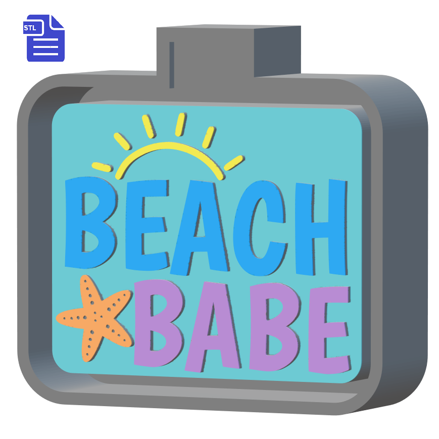 Beach Babe Silicone Mold Housing STL File - for 3D printing - FILE ONLY - The Crafts and Glitter Shop