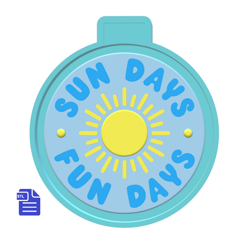 Sun Days Fun Days Silicone Mold Housing STL File - for 3D printing - Freshie Mold FILE ONLY