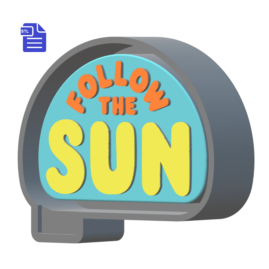 Follow the Sun Silicone Mold Housing STL File - for 3D printing - Freshie Mold FILE ONLY - The Crafts and Glitter Shop