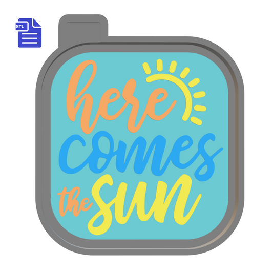 Here Comes the Sun Silicone Mold Housing STL File - for 3D printing - Freshie Mold FILE ONLY - The Crafts and Glitter Shop