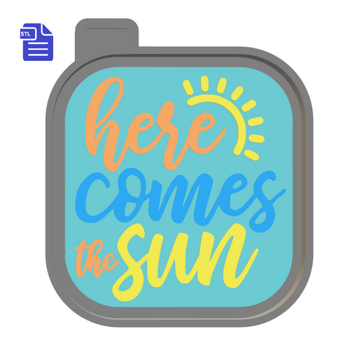 Here Comes the Sun Silicone Mold Housing STL File - for 3D printing - Freshie Mold FILE ONLY