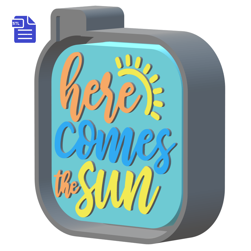 Here Comes the Sun Silicone Mold Housing STL File - for 3D printing - Freshie Mold FILE ONLY - The Crafts and Glitter Shop