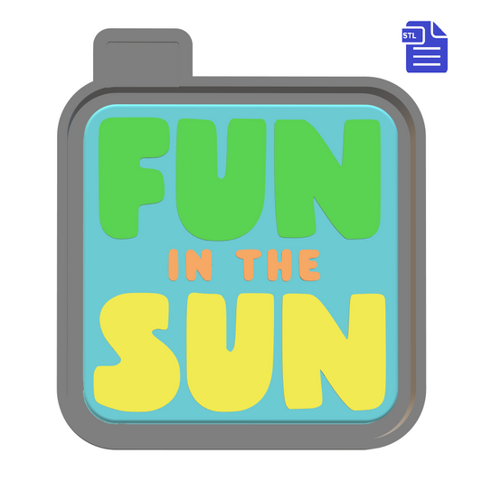 Fun in the Sun Silicone Mold Housing STL File - for 3D printing - Freshie Mold - The Crafts and Glitter Shop