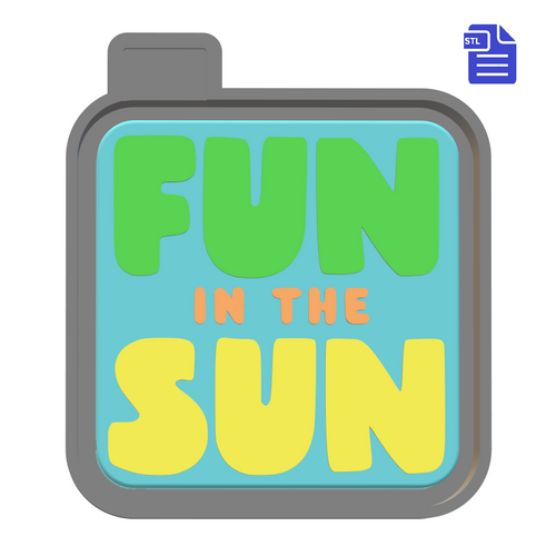 Fun in the Sun Silicone Mold Housing STL File - for 3D printing - Freshie Mold