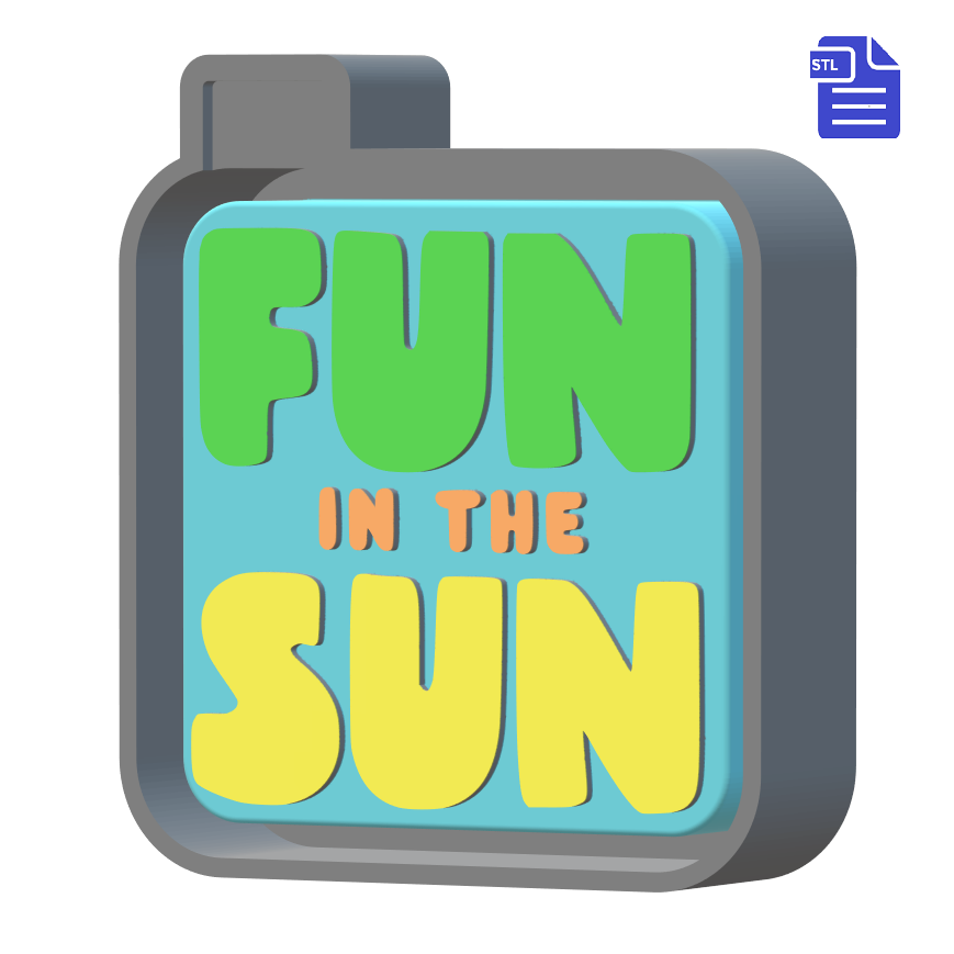 Fun in the Sun Silicone Mold Housing STL File - for 3D printing - Freshie Mold - The Crafts and Glitter Shop