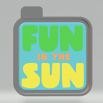 Fun in the Sun Silicone Mold Housing STL File - for 3D printing - Freshie Mold - The Crafts and Glitter Shop