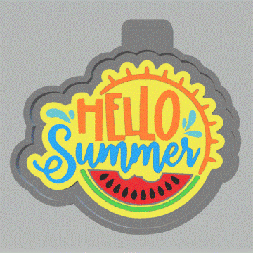 Hello Summer Silicone Mold Housing STL File - for 3D printing - Freshie Mold - The Crafts and Glitter Shop