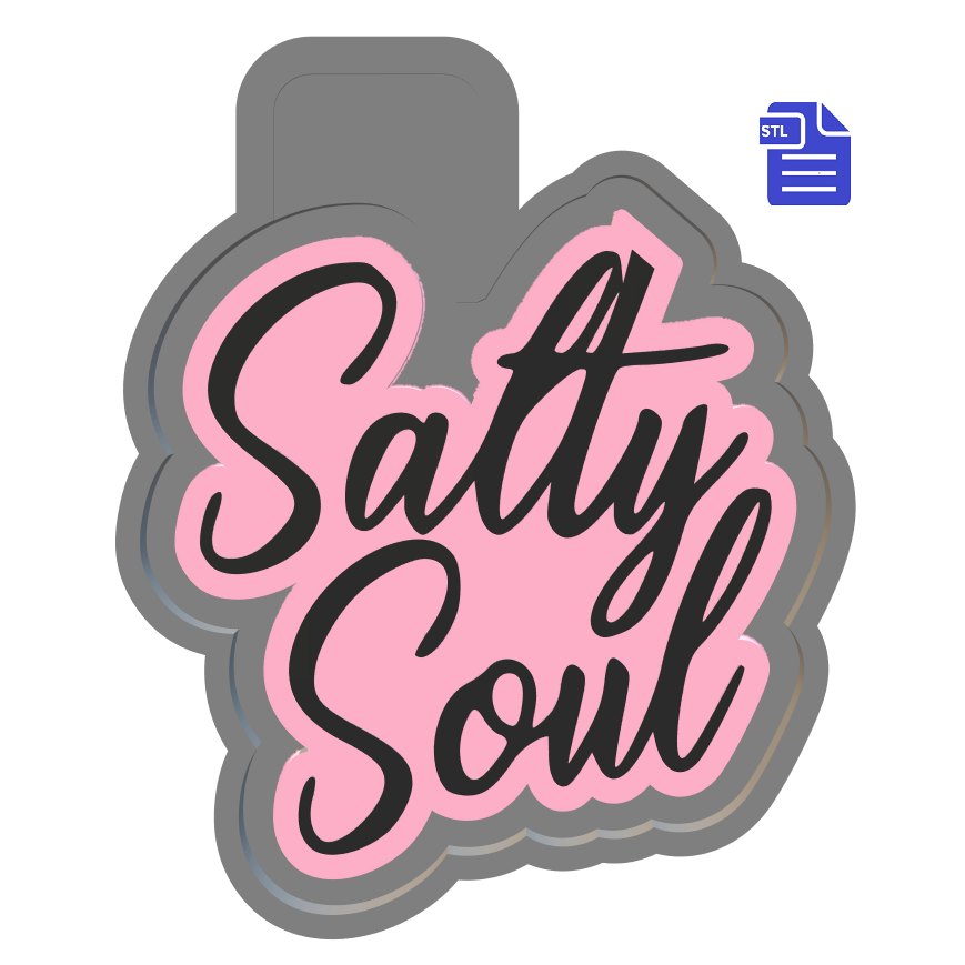 Salty Soul Silicone Mold Housing STL File - for 3D printing - Freshie Mold - The Crafts and Glitter Shop
