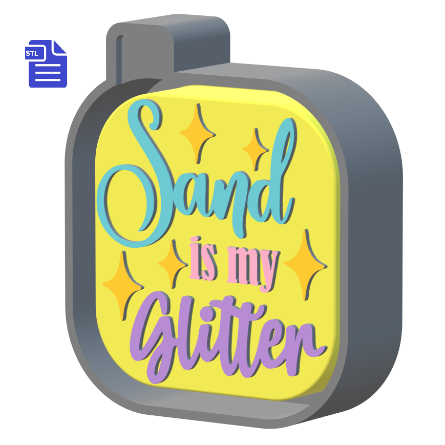 Sand is my Glitter Silicone Mold Housing STL File - The Crafts and Glitter Shop