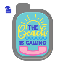Load image into Gallery viewer, The Beach is Calling Silicone Mold Housing STL File - for 3D printing - Freshie Mold