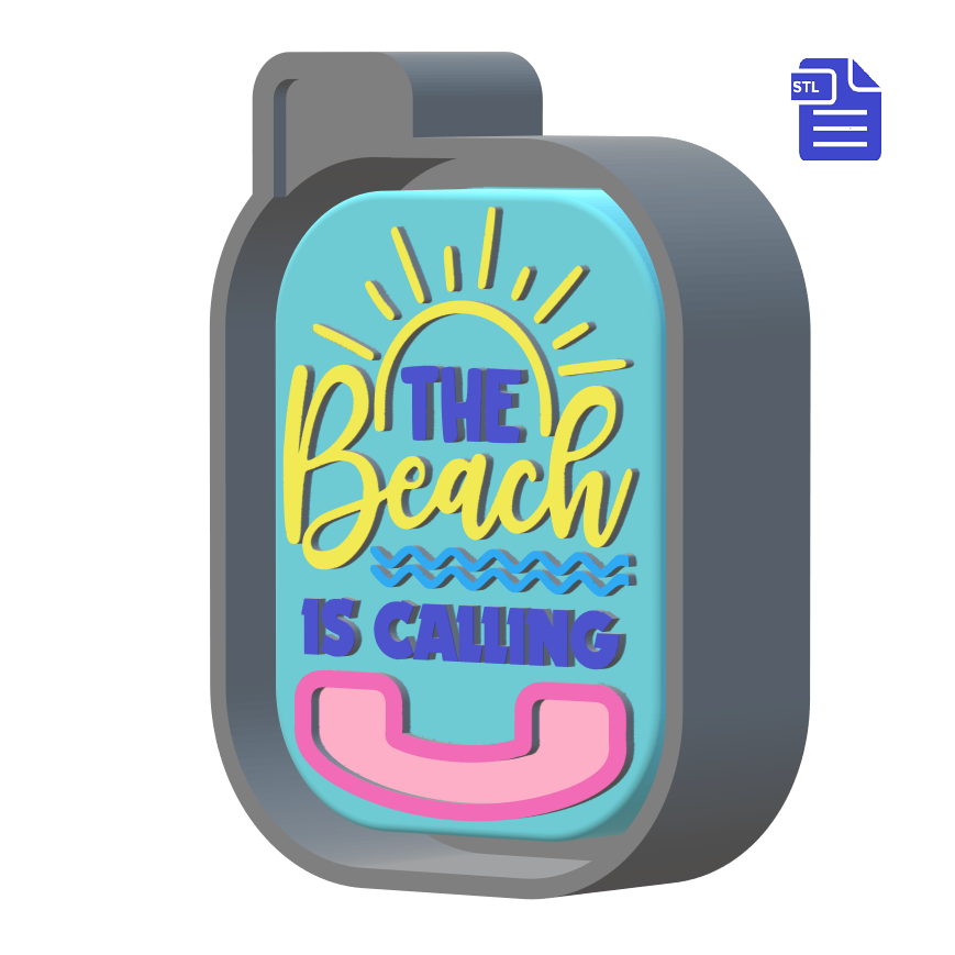 The Beach is Calling Silicone Mold Housing STL File - for 3D printing - Freshie Mold